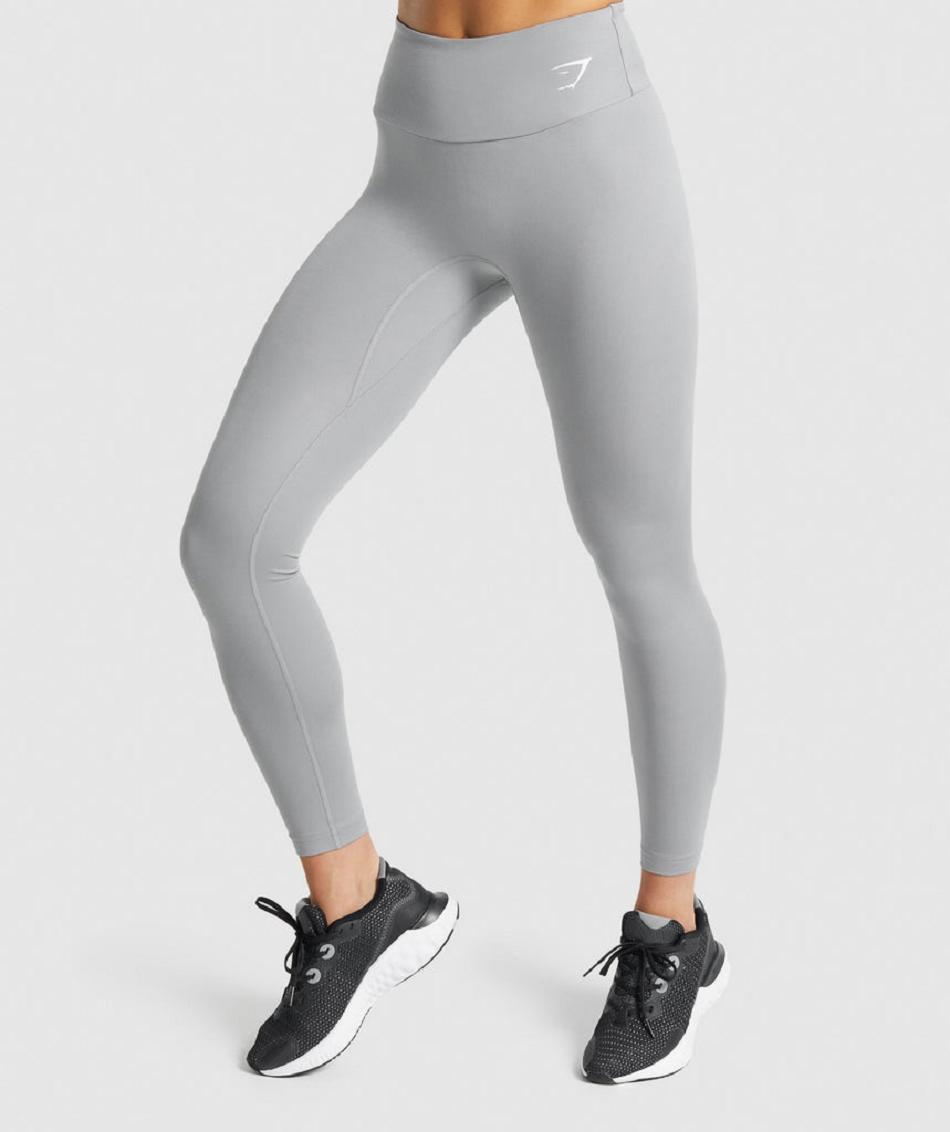 Legginsy Damskie Gymshark Treningowe Szare | PL 2306YXF